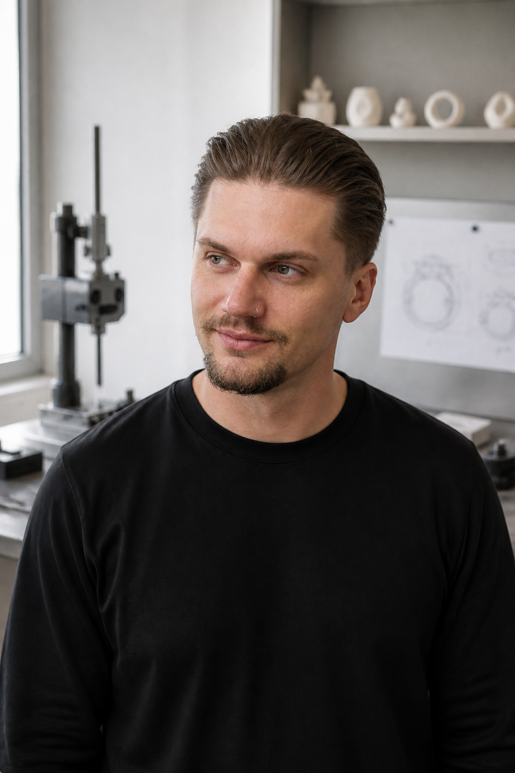 Christopher Bauer im INOVA Studio für Schmuckentwicklung